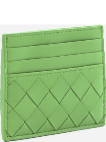 Bottega Veneta Leather Card Holder With Woven Pattern