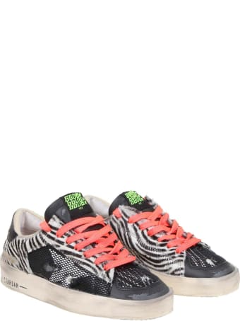 Golden Goose Stardan Sneakers In Mesh And Horse