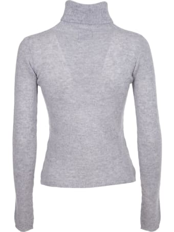 Pink Memories Grey Cashmere Turtleneck