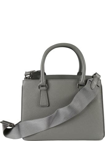 Prada Plain Leather Logo Tote