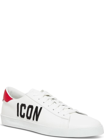 Dsquared2 Icon Sneakers In White Leather