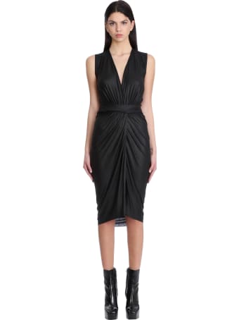 Rick Owens Lilies Dress In Black Viscose
