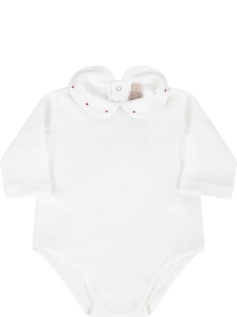 La stupenderia White Body For Baby Kids With Polka-dots