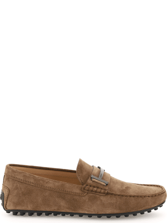 Tod's Single T Suede Leather Loafers