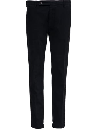 Berwich Black Cotton Tailored Pants