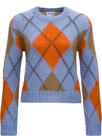 Kenzo Argyle Sweater In Mohair Blend