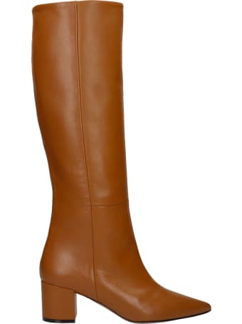 Marc Ellis Oregon High Heels Boots In Leather Color Leather