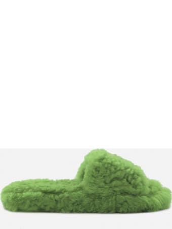 Bottega Veneta Resort Teddy Sandals In Shearling