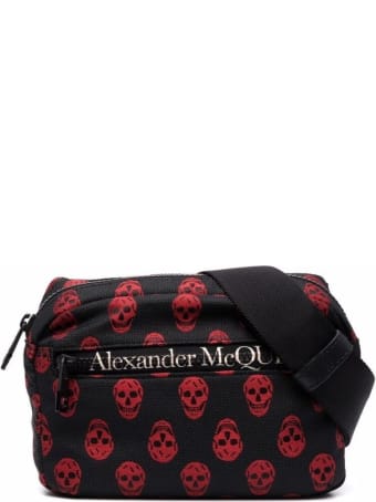 Alexander McQueen Biker Skull Urban Belt Bag In Nylon