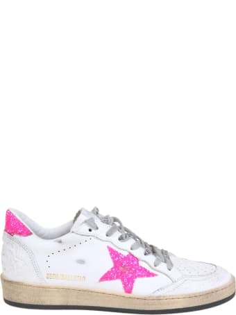 Golden Goose Ballstar Sneakers In White Leather