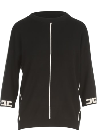 Elisabetta Franchi Crew Neck 3/4s Sweater