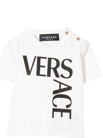Versace Young Newborn White T-shirt