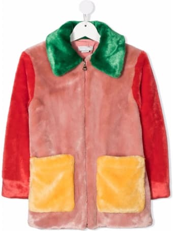 Stella McCartney Kids Multicolor Ecological Fur Coat