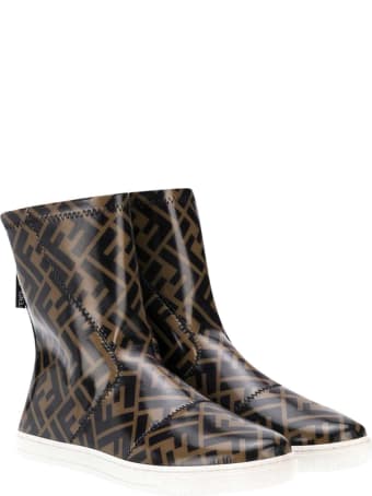 Fendi Brown Ankle Boots