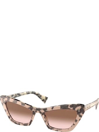 Miu Miu Miu Miu Mu 03xs Havana / Transparent Pink Sunglasses