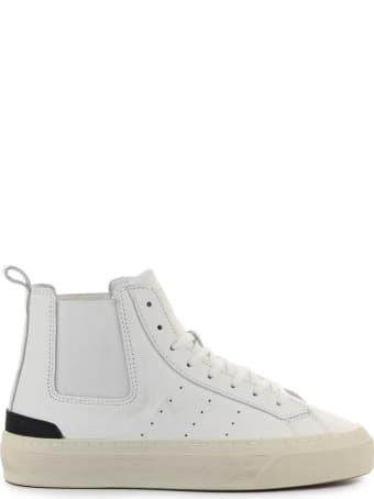D.A.T.E. Sonica High Calf White Sneaker