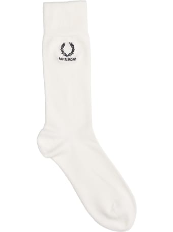 Fred Perry by Raf Simons Socks In White Cotton