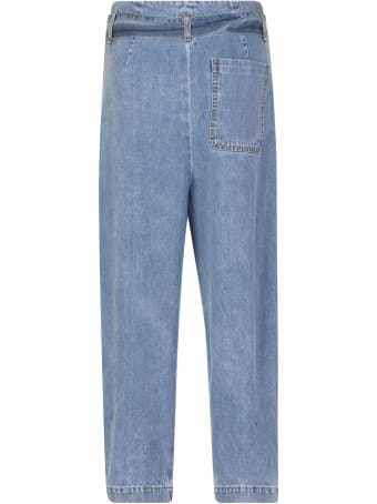 WANDERING High Waist Cropped Jeans