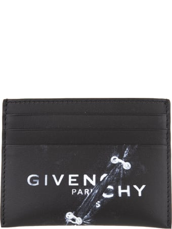 Givenchy Woman Trompe L'oeil Card Holder In Black Leather
