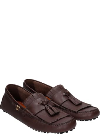Gucci Loafers In Brown Leather