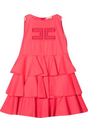 Elisabetta Franchi La Mia Bambina Dress With Elisabetta Franchi My Girl Logo