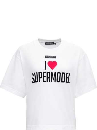 Dolce & Gabbana I Love Supermodel Printed Cotton T-shirt