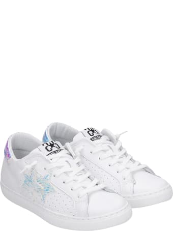 2Star Sneakers In White Leather