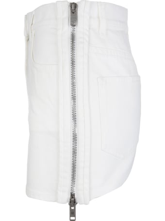 Givenchy White Denim Mini Skirt With Zip