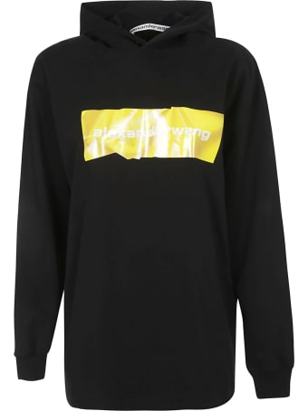 Alexander Wang Logo Print Long-sleeved Hoodie