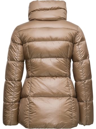 TATRAS Elan Beige Nylon Down Jacket With High Collar