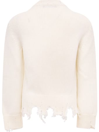 Riccardo Comi White "happy Day" Sweater For Kids