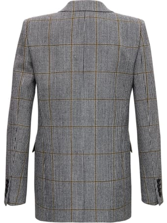Saint Laurent Virgin Wool Houndstooth Blazer