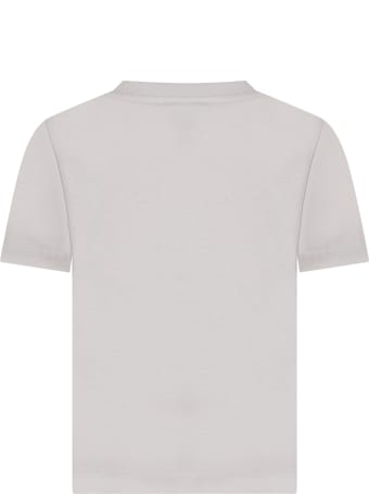 Burberry Grey T-shirt For Kids With Flowers
