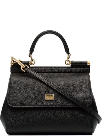 Dolce & Gabbana Sicily Dauphine Leather Handbag