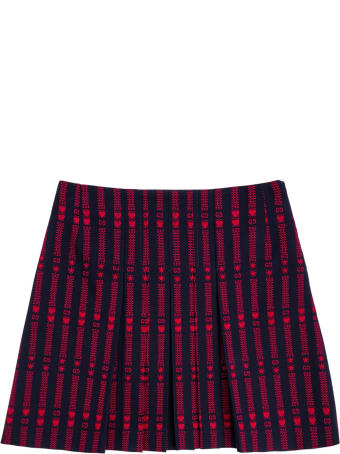 Gucci Cotton Skirt With Stars And Hearts Gg