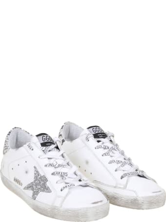 Golden Goose Super Star Sneakers In White Leather