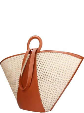 Cult Gaia Roskana Tote In Beige Leather