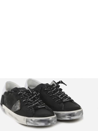Philippe Model Black Leather Sneaker