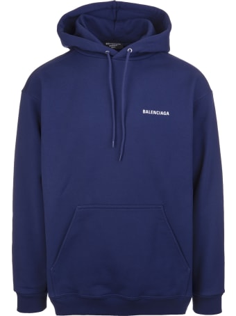 Balenciaga Unisex Dark Blue Balenciaga Wide Line Hoodie
