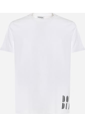 Dondup Cotton T-shirt With Contrasting Logo Print