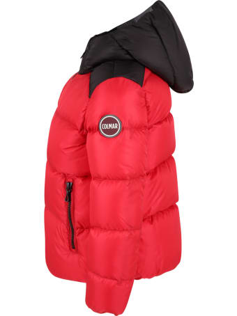 Colmar Red Jacket For Kids With Logo