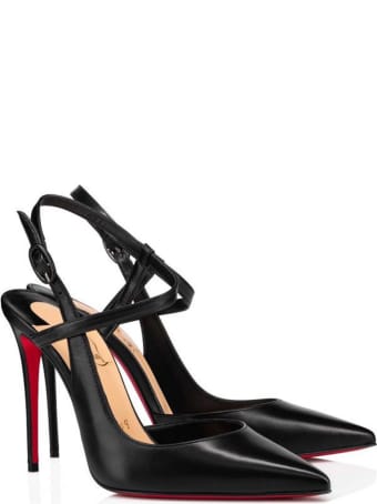Christian Louboutin Black Leather Jenlove 100 Pumps