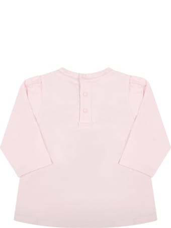 Givenchy Pink T-shirt For Baby Girl With Logo