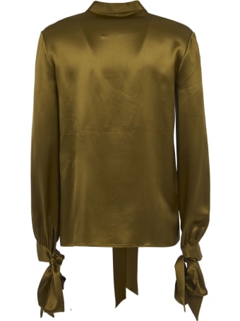 Saint Laurent Tied Cuff Detail Top