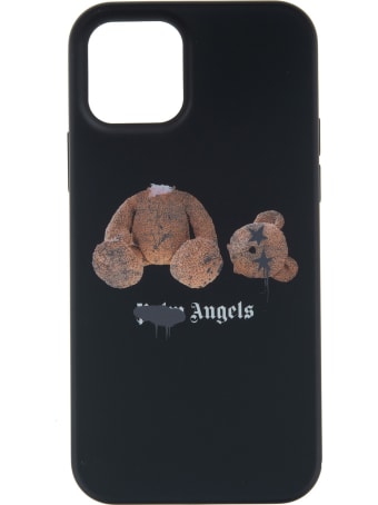 Palm Angels Black Iphone 12 Pro Case With Star Eyes Teddy Print