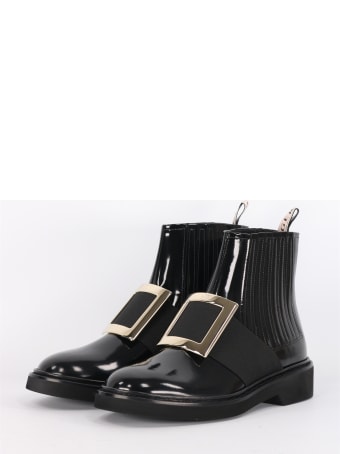Roger Vivier Viv 'rangers Chelsea Boots In Leather