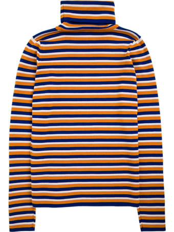 Gucci Striped Orange And Blue Wool Sweater