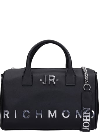 John Richmond Astanki Hand Bag In Black Polyuretan
