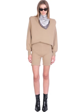 Magda Butrym Shorts In Beige Wool