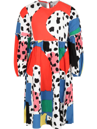 Stella McCartney Kids Multicolor Dress For Girl With Dalmatian Spots